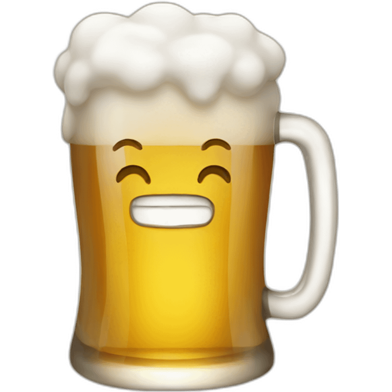 happy beer emoji