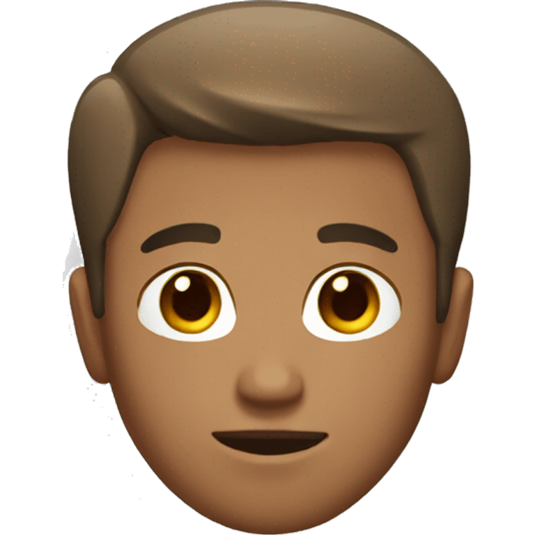 guy with short hair and brown emoji