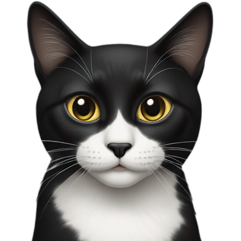 black-cat-with-white-breast emoji