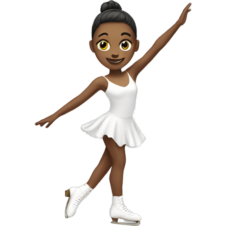 figure skater in white emoji