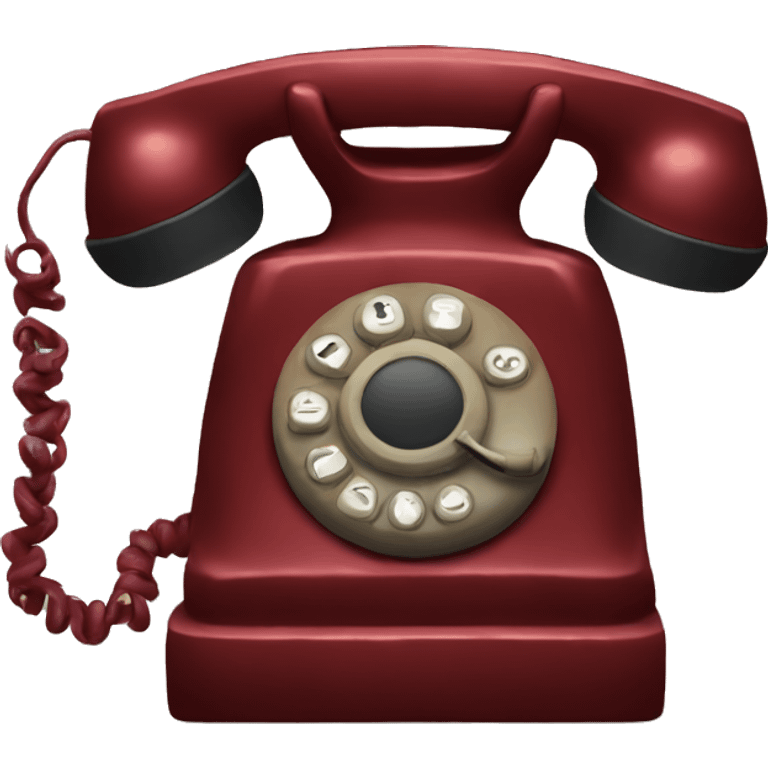 Dark red Vintage Phone  emoji