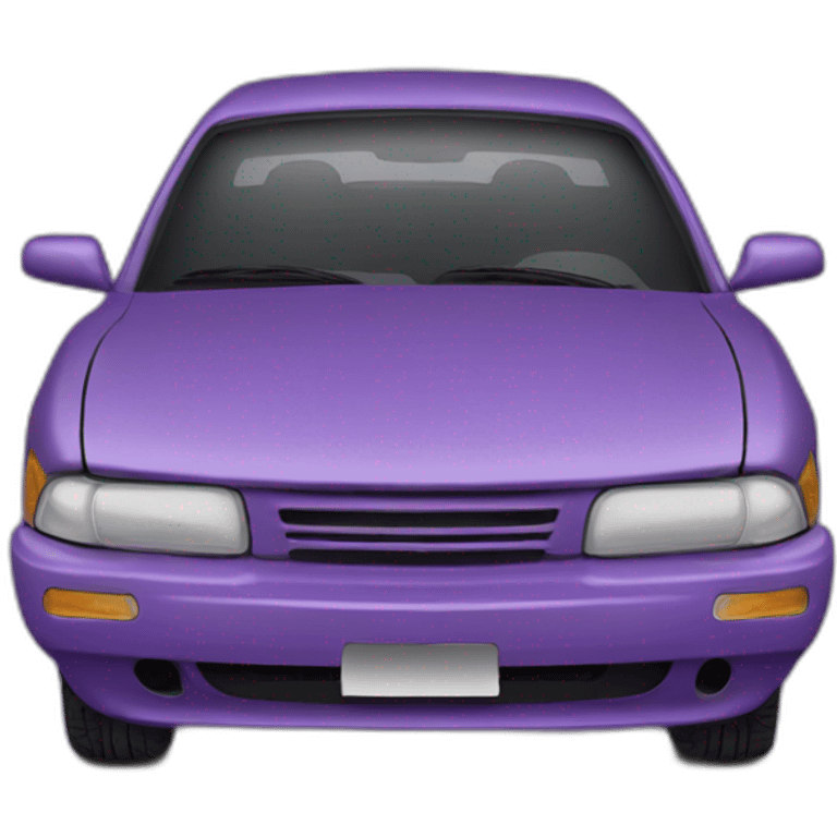 purple car top front view emoji