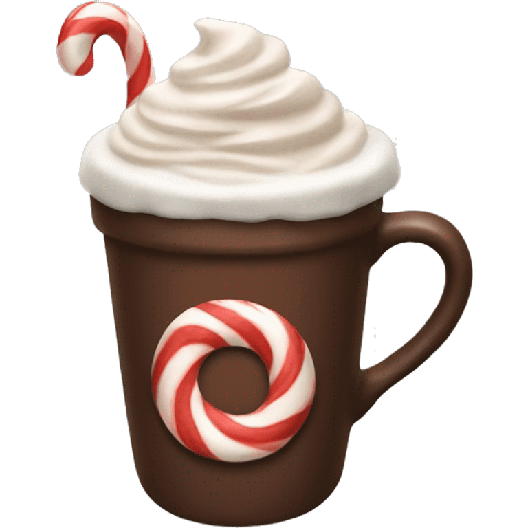 Peppermint hot cocoa emoji