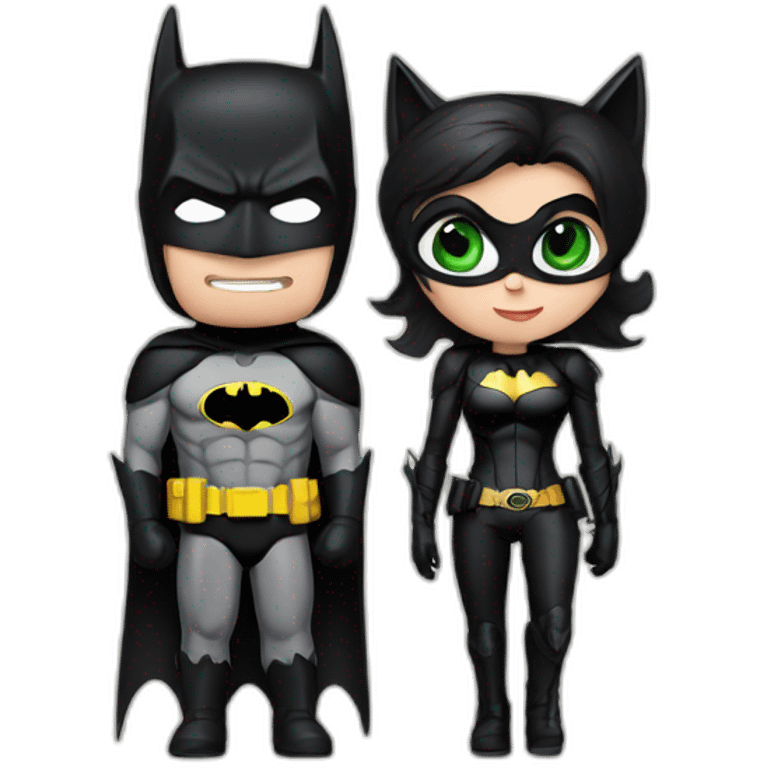 Batman and catwoman emoji