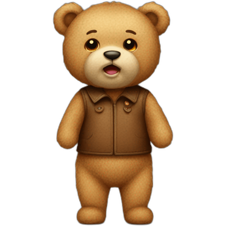 Darting teddy bear emoji