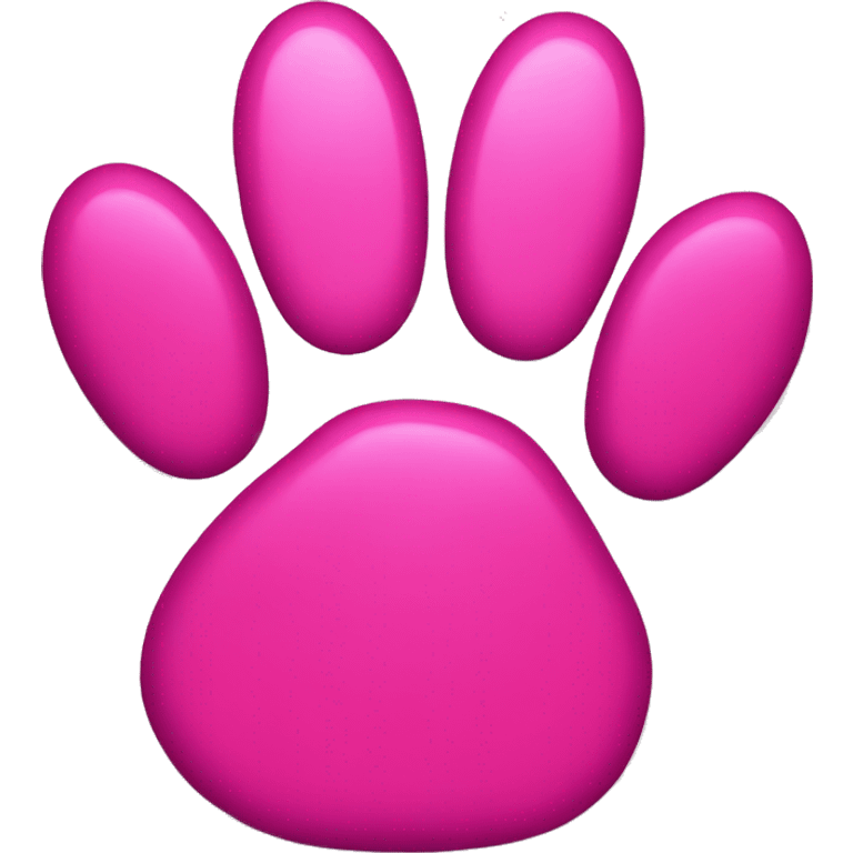 One Hot pink paw print emoji emoji