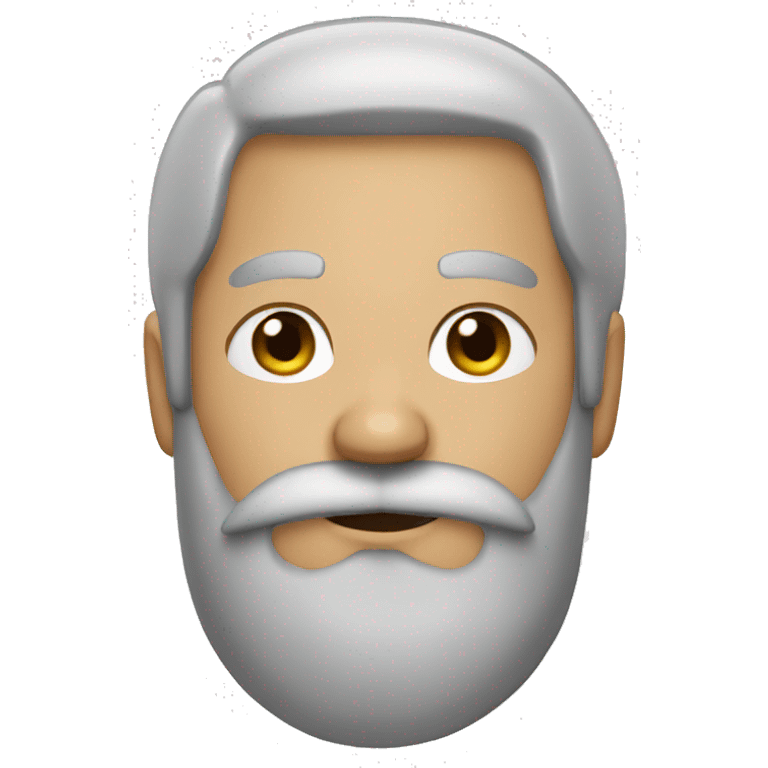 Silver Hair with black beard emoji