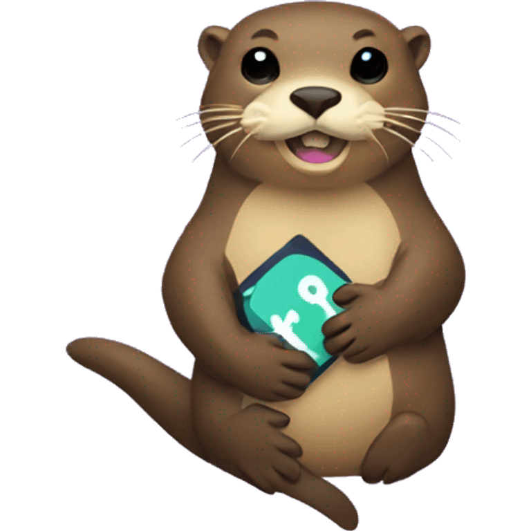 Otter Holding Twitch Logo emoji