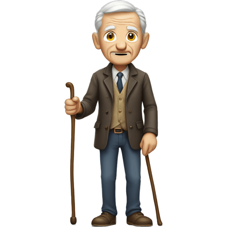 old man with cane emoji