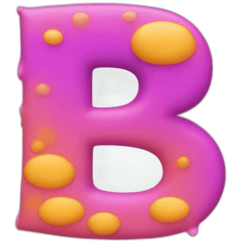 letter b in blob form emoji