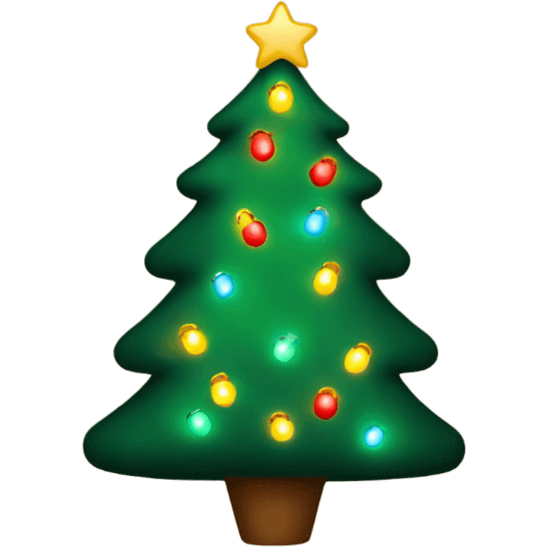 Christmas tree and lights emoji