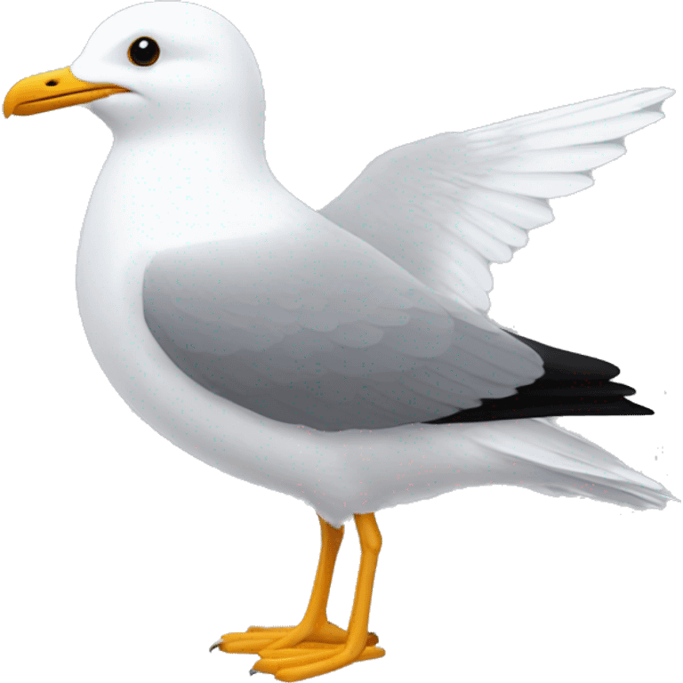 mouette qui vole avec des ailes emoji