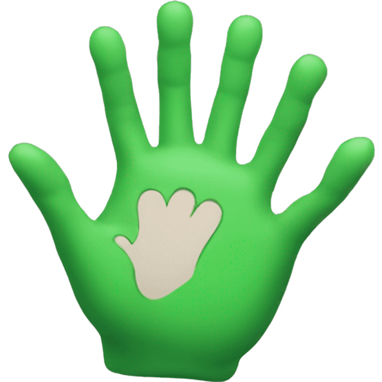 green hand emoji