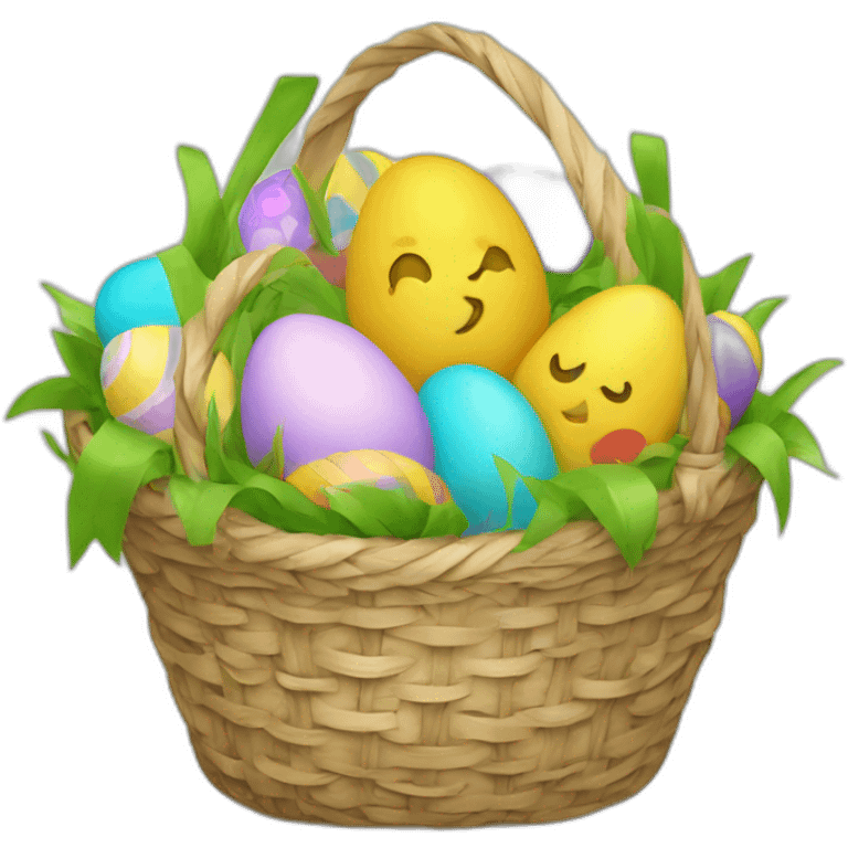 easter basket full of bags emoji