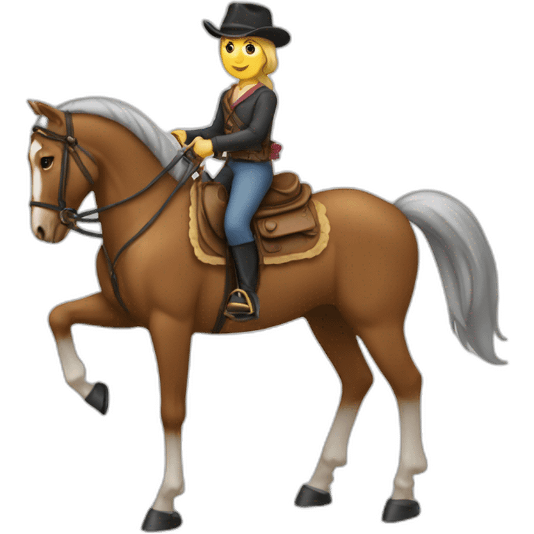 Belette sur cheval emoji