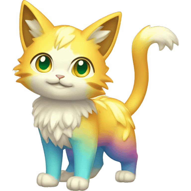 Shiny gradient-colors-Diamond-Fairy-type-Fakémon-Cat full body emoji