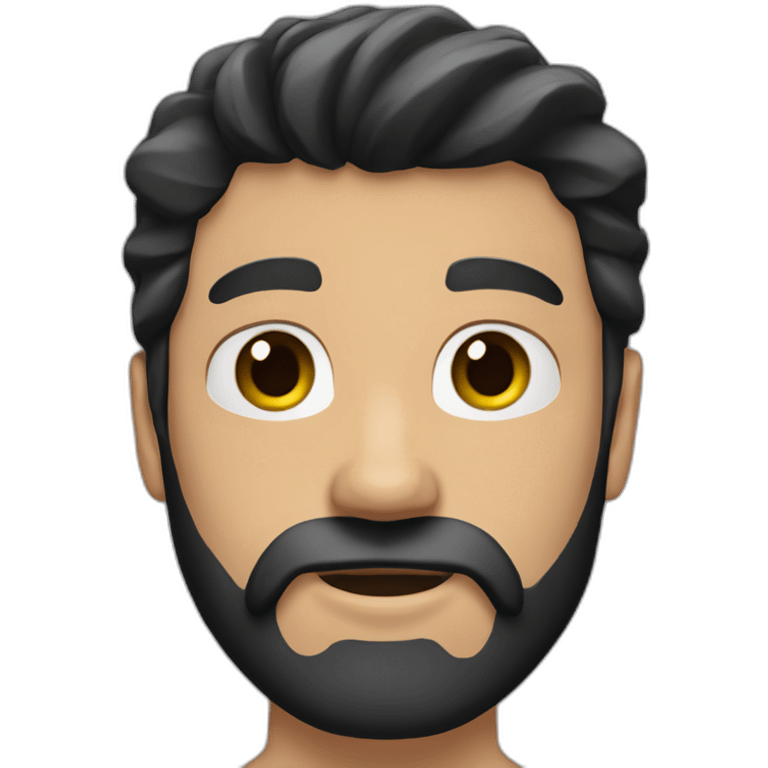 white-man-black-hair-beard-muscles emoji