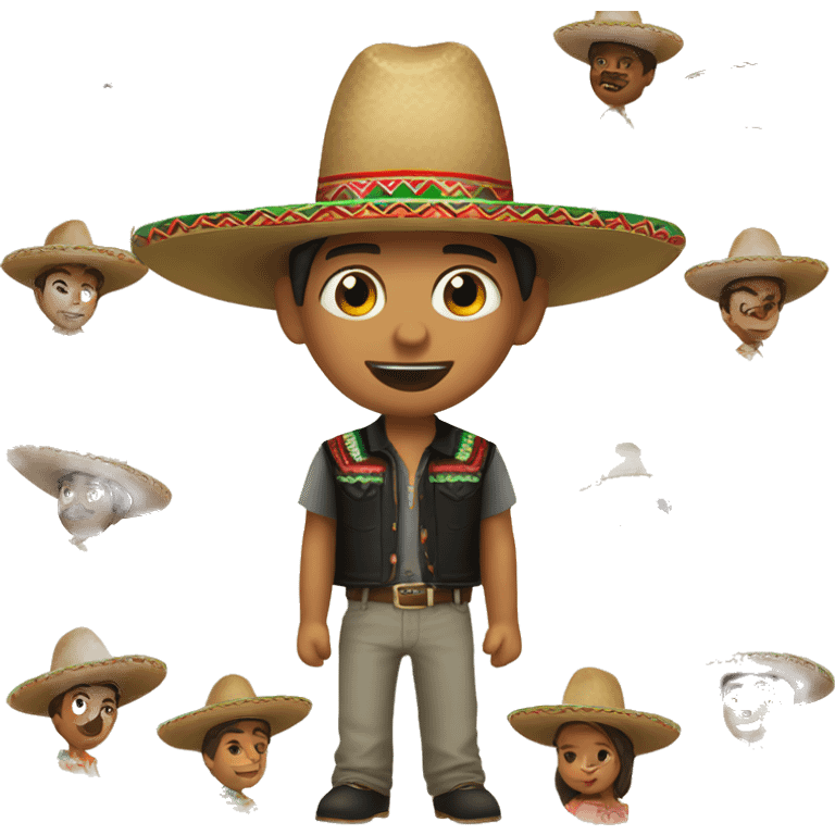 a mexican boy with a sombrero hitting on my girl emoji