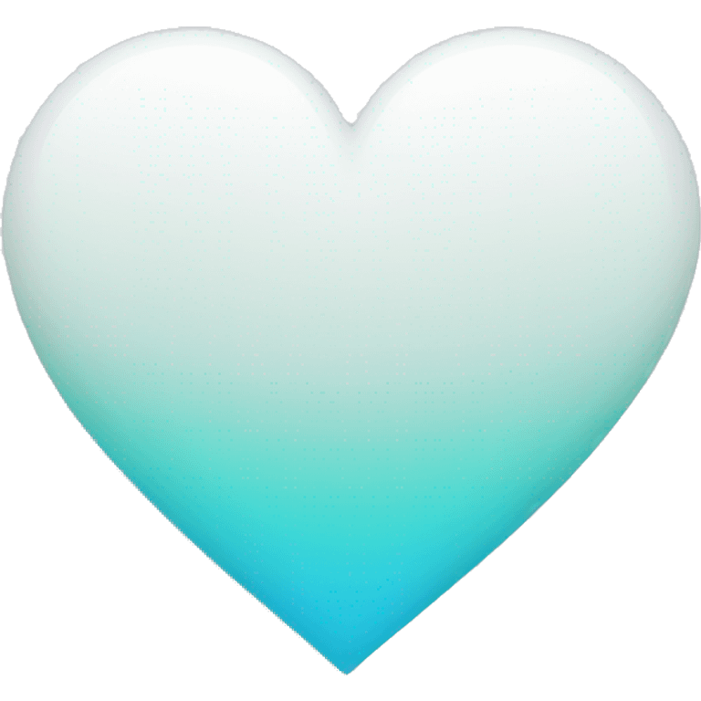 Heart with white and cyan gradient emoji