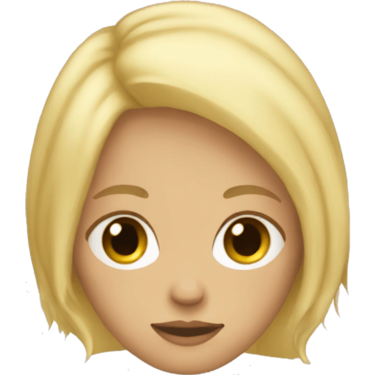 Girl with blonde hair sleep emoji