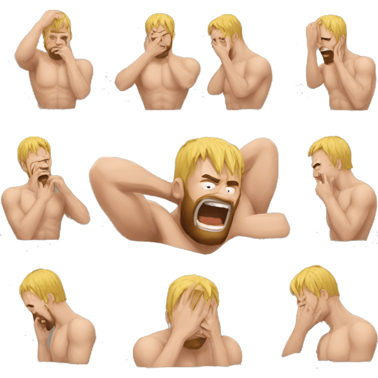 mma fighter facepalm scream emoji