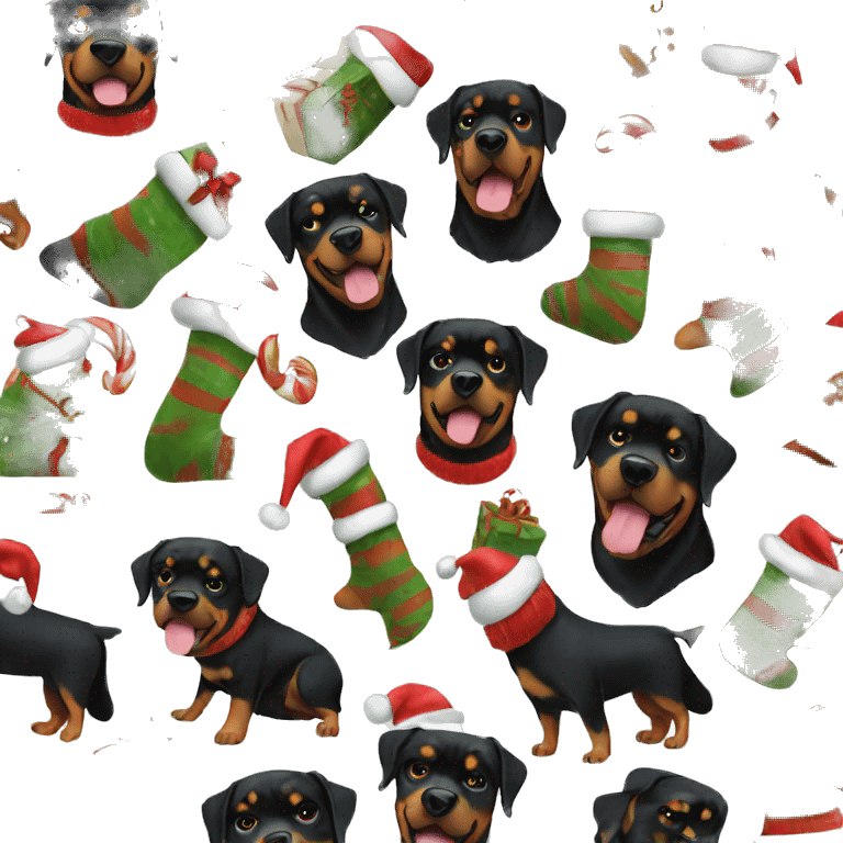 Rottweiler Christmas  emoji