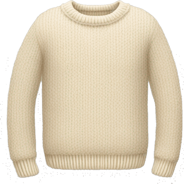 Cream knit sweater emoji