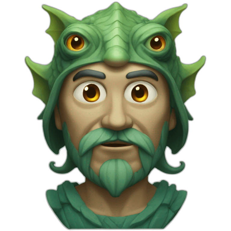 God Dagon, a man with a fish head and a human body emoji