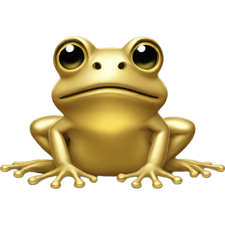 Gold frog emoji