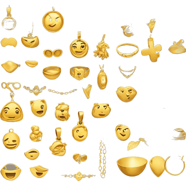 Gold jewellery pieces emoji