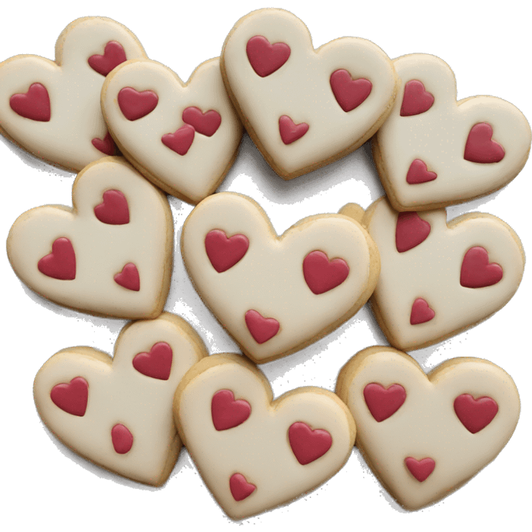 heart shaped cookies emoji