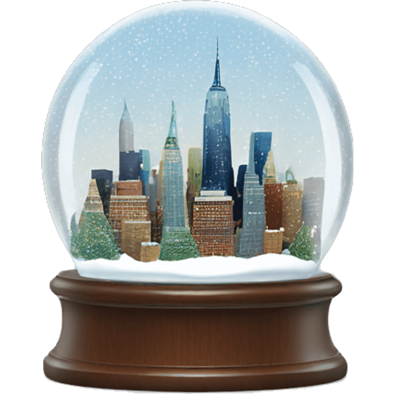 new york city snow globe, 4k, no background emoji