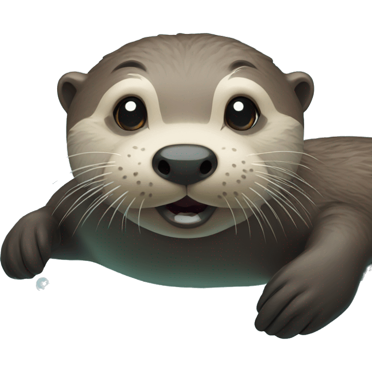 otter swimming in the sea emoji