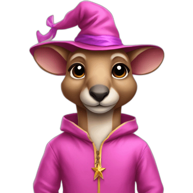 kangaroo pink Wizard clothe emoji