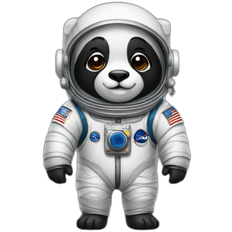 panda in an astronaut costume emoji