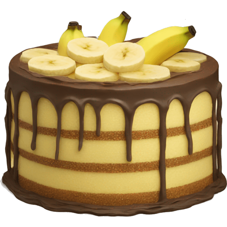 Realistic banana layered cake emoji