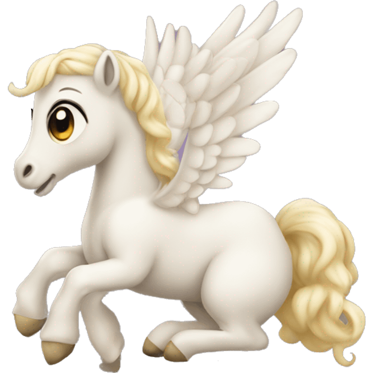 crème Baby Pegasus sitting  emoji