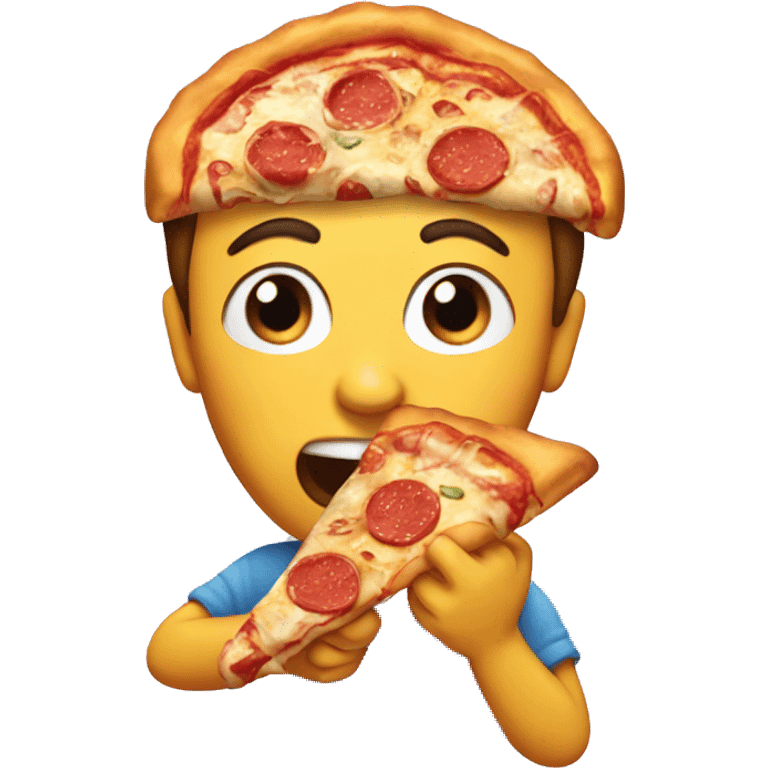 Eating pizza emoji