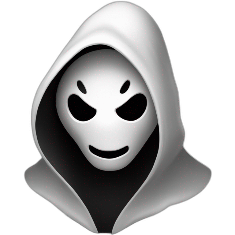 Ghost face maniac Black cloak white mask film scream scream maniac emoji