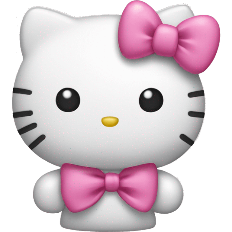 Hello kitty with pink bow  emoji