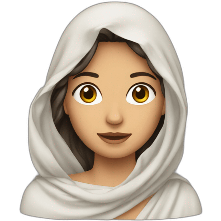 femme brunne avec un voile emoji