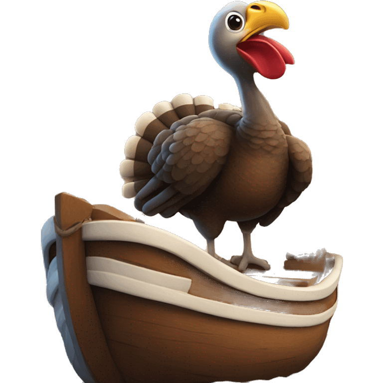 Turkey on a boat emoji