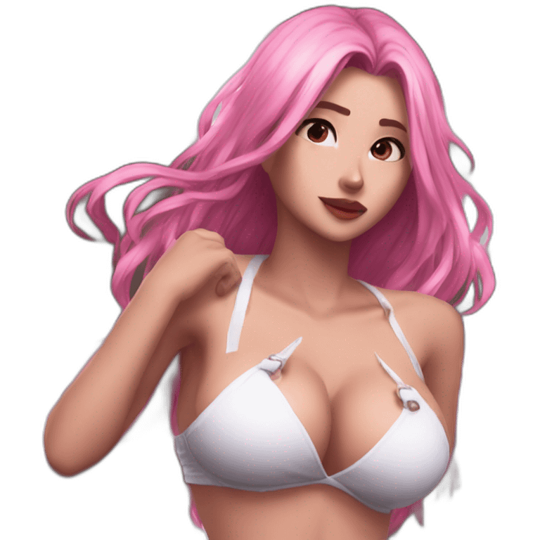 Katarina posing hand on boobs sfw emoji