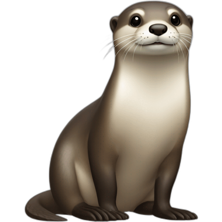 Loutre sur ourse blanc emoji