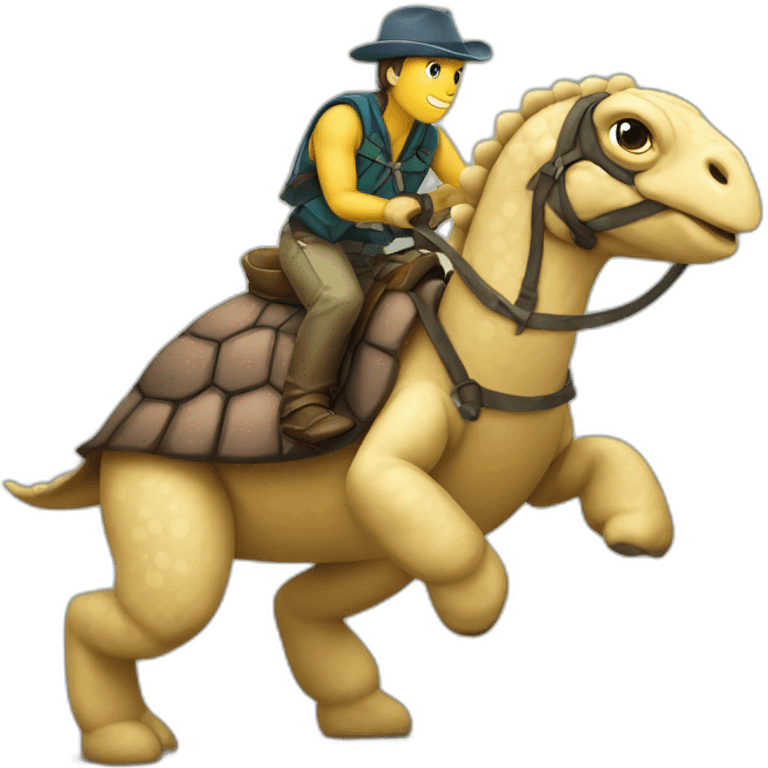 Tortue sur un cheval emoji