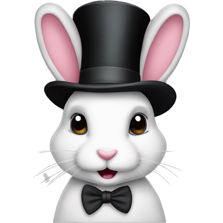 Bunny with a top hat emoji