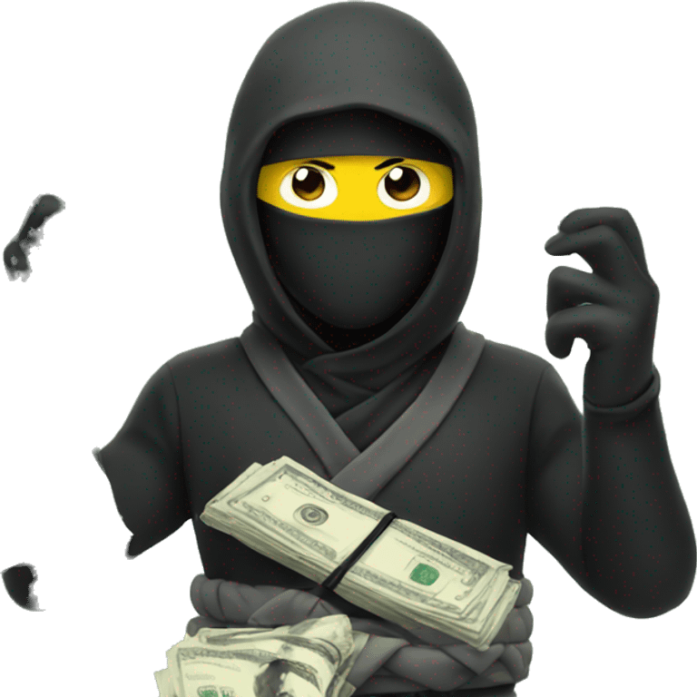 ninja with money emoji