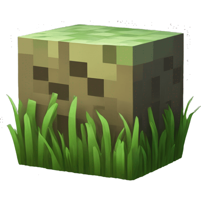 block of grass from Minecraft emoji