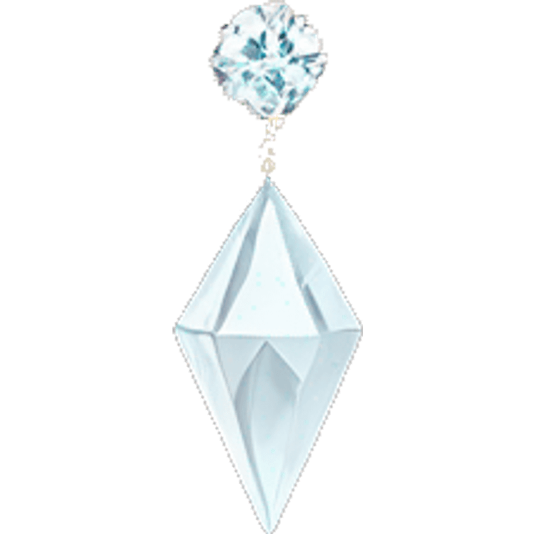 simple diamond earring  emoji