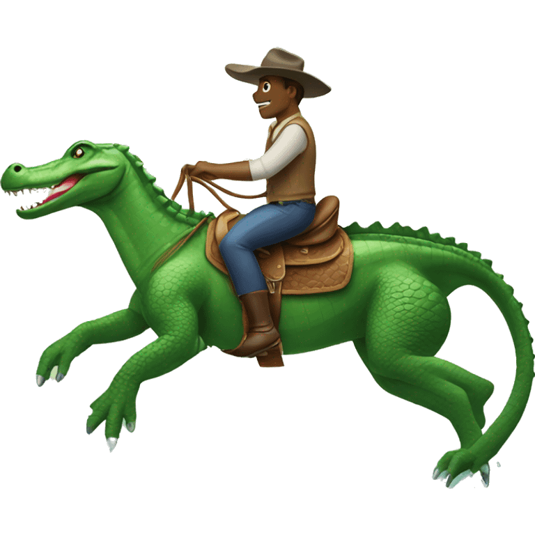 Alligator riding horse emoji